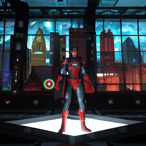 תערוכת Marvel Super Heroes 4D עם דמויות גיבורי על בגודל טבעי