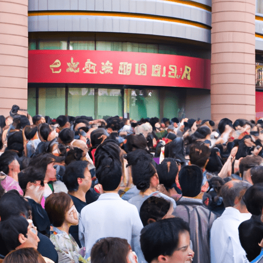 המונים מחכים בקוצר רוח לפתיחה החגיגית של מאדאם טוסו בייג'ינג