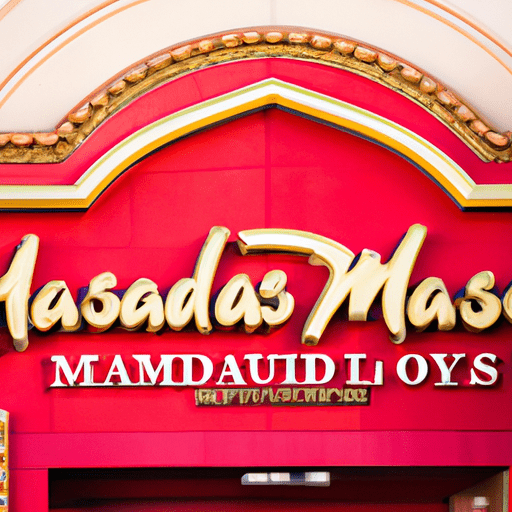 הכניסה האיקונית של מאדאם טוסו לאס וגאס מציגה את הלוגו המפורסם שלה